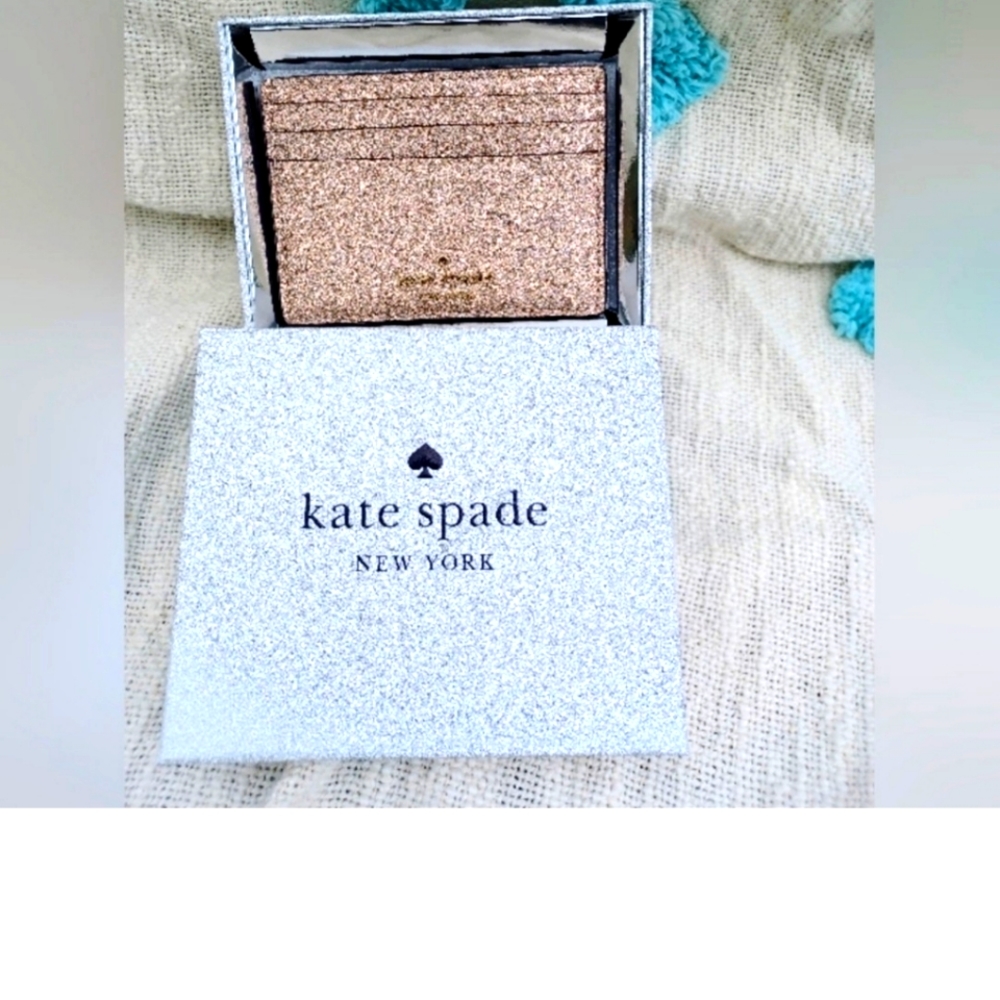 NIB ROSE GOLD GLITTER KATE SPADE